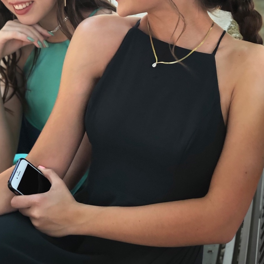 Lulu’s Dark Green Prom Dress